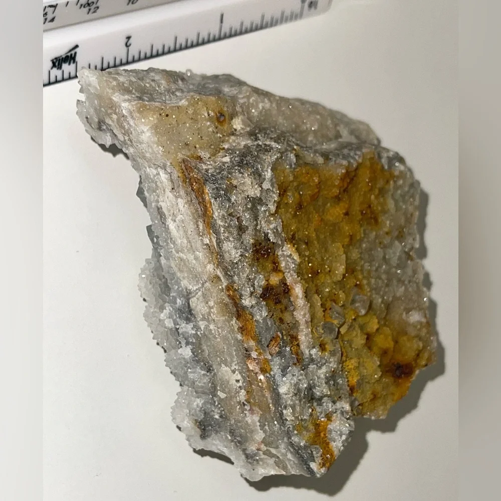 Cubic fluorite on Druze Quartz 💛HP💛 - Picture 15 of 16
